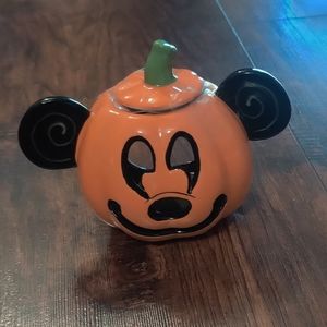 Mickey pumpkin tea light candle holder